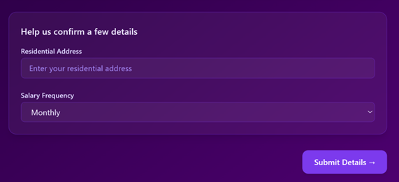 Orchestrator returns a front-end form with the failing fields